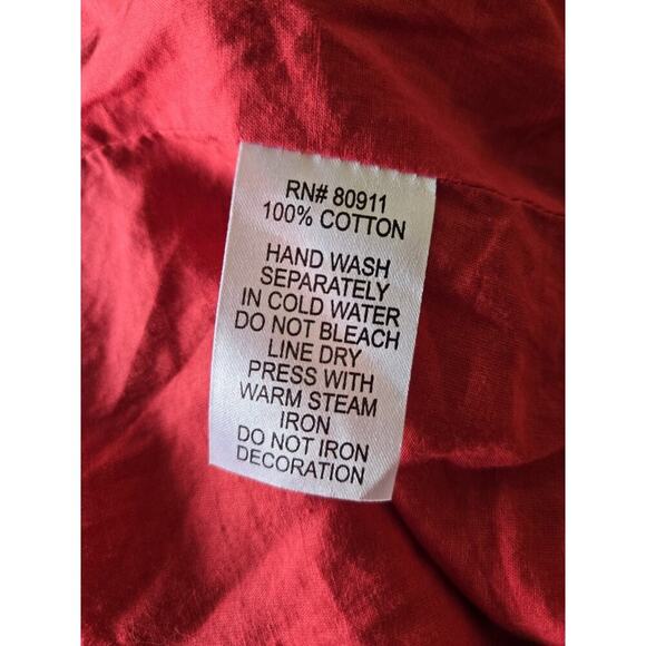 Phool Womens Medium Vintage Jacket Red Floral Boho Gypsy Festival Retro Asian - Picture 7 of 9